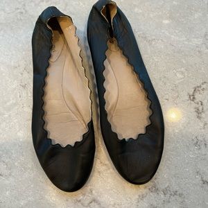 Chloe Scalloped Ballet Flat - size 38
